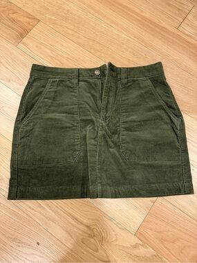Sanctuary Olive Green Corduroy Mini Skirt